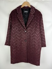 Giacca cappotto donna Just Cavalli lana/alpaca fantasia zig zag taglia 38/M