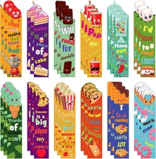 36 Pieces Scented Scratch and Sniff Bookmarks for Kids Snack Fruit Scented Bookm