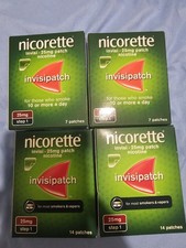 Image of 4x Nicorette Invisi 25mg Patch - 7 Patches Pack of 4 (Total 28) 100% ORIGINAL⭐⭐⭐
