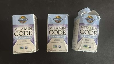 Garden of Life Vitamin Code 50 & Wiser Men  240 Caps Exp 09/26 Damaged Box