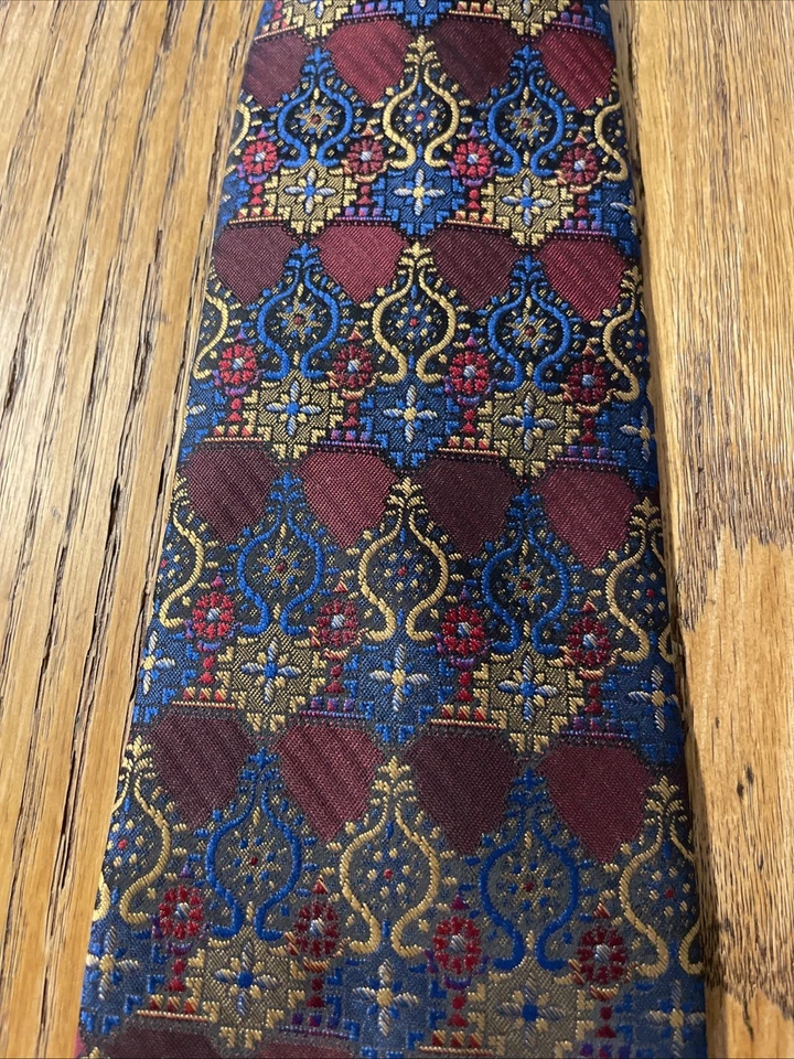 Clip de Poliéster Bachrach’s Vintage Años 60 70 Corbata Ancha Mod Disco Geométrico Retro Foto 3 de 4