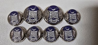PHI BETA SIGMA Fraternity Custom Buttons for blazers in Silver color 8 Buttons