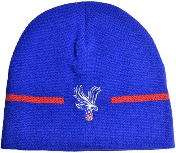 Crystal Palace FC Knitted Hat Basic Knit Royal Blue Red Official Licensed