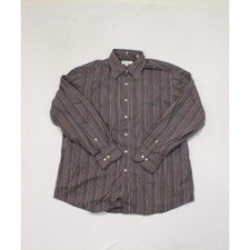 Tommy Bahama Men Gray Shirt Button Down Collared Size 16.5 34-35