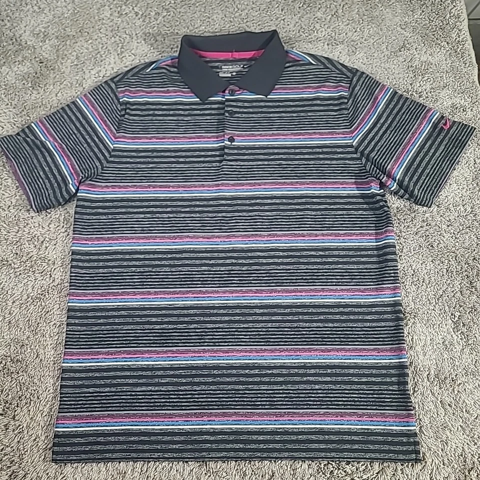 Polo Nike Golf Tour Performance masculino grande listra multicolorida 479981 - Imagem 2 de 4