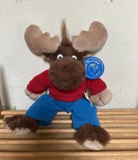 Tommy Moose Plush Purr-fection by MJC Red Sweater & Blue Pants Lovey Comfort