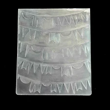 ROWS OF BUNTING BACKGROUND Unbranded Embossing Folder Party Celebration um505