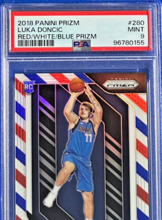 2018 PANINI PRIZM LUKA DONCIC #280 RED/WHITE/BLUE PRIZM ROOKIE PSA 9 0155 🔥RC🔥 view 11