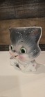 VTG RARE HTF Anthropomorphic Rubens Kitty Cat Green Eye Gry Wall Pocket Planter — photo 2