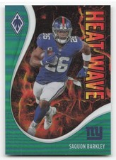 2021 Panini Phoenix #6 Saquon Barkley Heat Wave Green 05/25