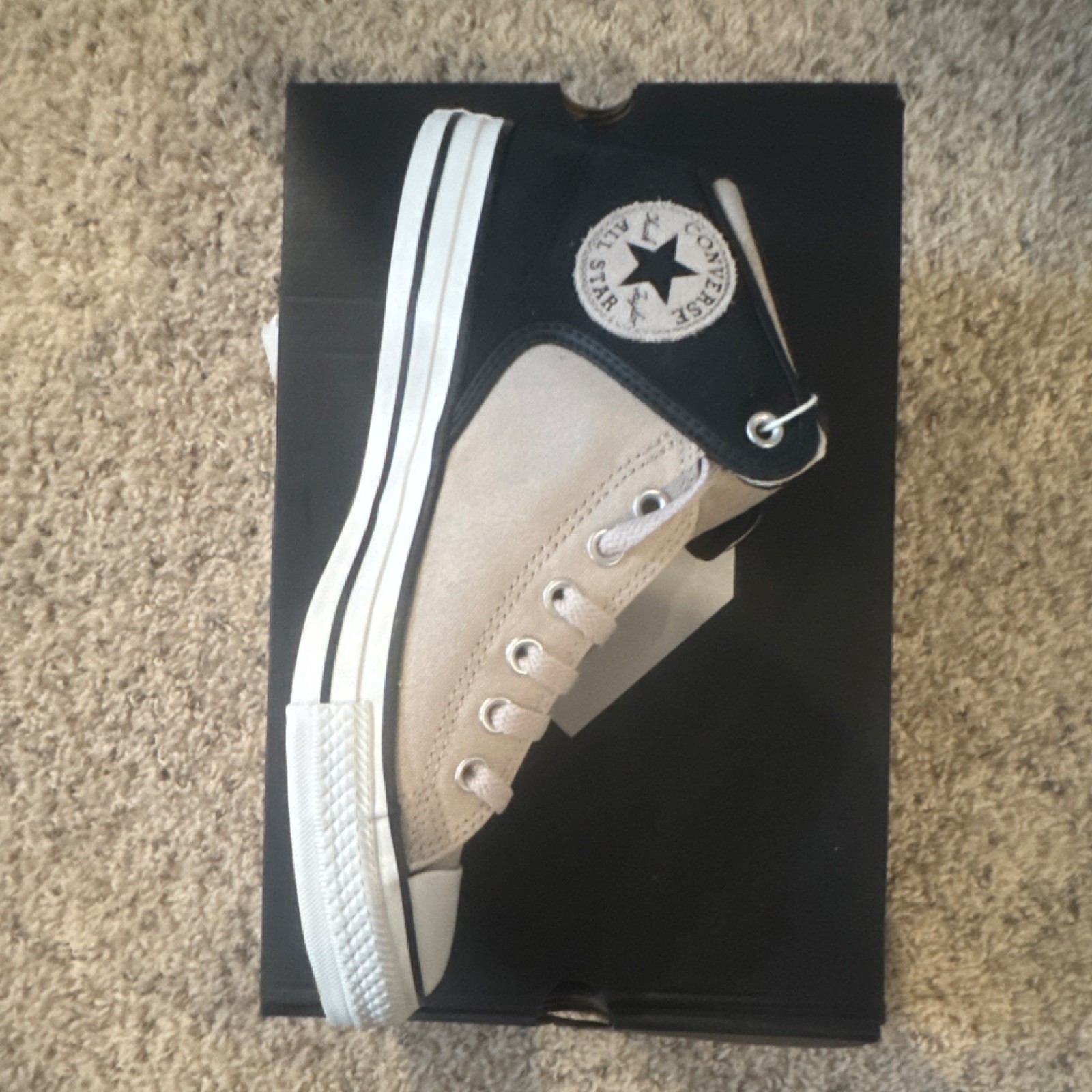 Converse CTAS High Street Mid Papyrus Black Vintage White A14294C - Mens 9 thumbnail 4