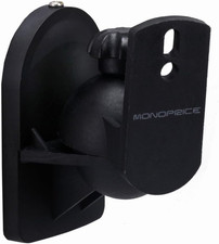 Low Profile Black Speaker Wall Mount Brackets - 7.5 lb Capacity Pair 