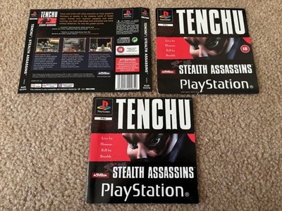 Playstation 1 PS1 Tenchu Stealth Assassins Instruction + Front & Back Cover