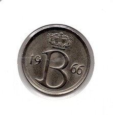 1966 Belgium 25 Centimes (2048)