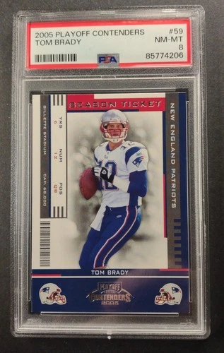 2005 Playoff Contenders Tom Brady #59 PSA 8 NM-MT
