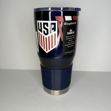 USA Soccer 30oz Stainless Steel Tumbler w/ Lid Logo Brands Double Wall Insulated