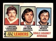 1977 O-Pee-Chee NHL #6 Michel Larocque/Ken Dryden/Glenn Resch League Leader VG X