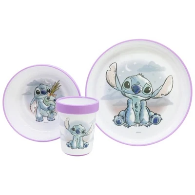 Disney Stitch Geschirrset – 3-teiliges Kinder-Set mit Anti-Rutsch-Boden - Bild 1 von 3