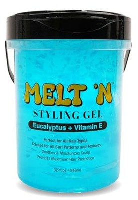 Ebin New York Melt'n Styling Gel Eucalyptus Vitamin E For All Hair Types 32oz.