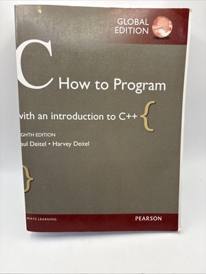 C How to Program, Global Edition by Paul Harvey Deitel (Paperback 2015) Pearson