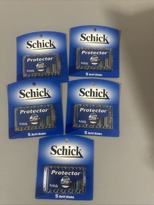 Schick Protector Refill Blades - Two (5) Sets of Five (5) Blades - 25Total -New