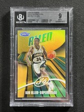 2003-04 Topps Finest Ray Allen #43 Gold Refractor /25 BGS 9 RARE