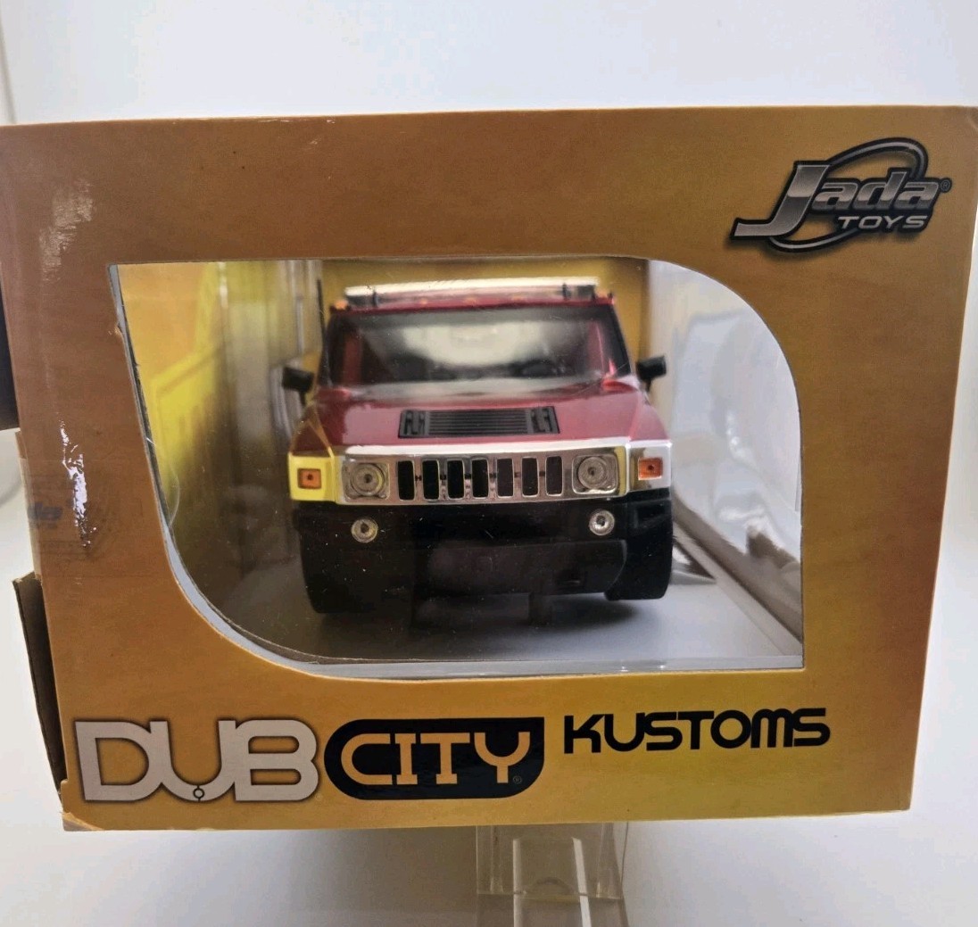 Jada Hummer H2 Dub City Kustoms 1:18 Red with Spinners Die-cast