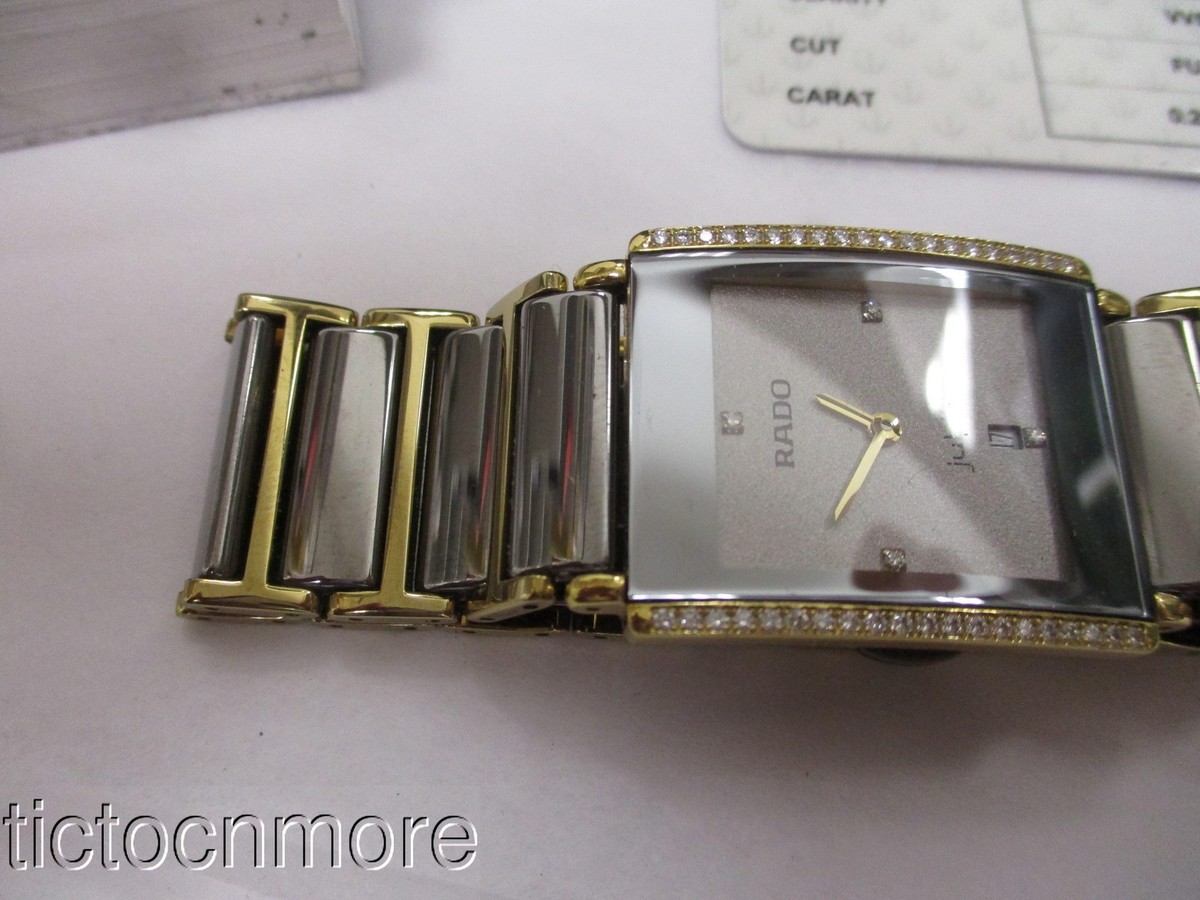 RETRO RADO DIASTAR INTEGRAL DIAMOND JUBILE BRACELET WATCH TWO TONE