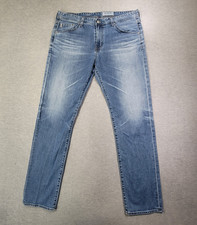 Adriano Goldschmied Jeans Mens 36x33 Blue The Graduate Tailored Leg Made in USA