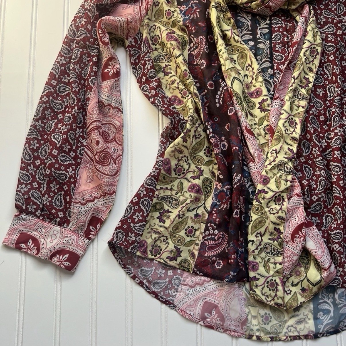 Soft Surroundings Langdon Button Down Top Paisley… - image 4