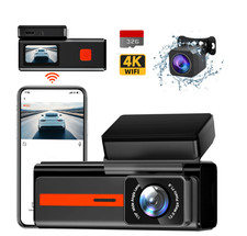 4K 1080P Dash Cam Front and Rear,Car Camera with App Control,Built-in Wifi for F