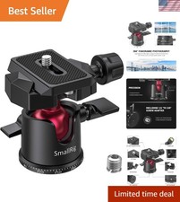 360 Panoramic Mini Ball Head for DSLR Gopro - Strong Aluminum, 4.4lbs Load