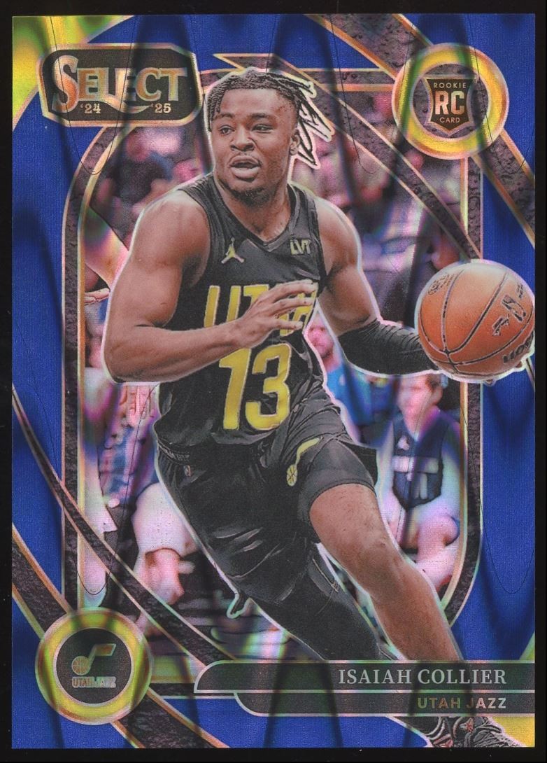 Isaiah Collier Rookie #279 2024-25 Select Courtside Tectonic Blue Prizm RC /99