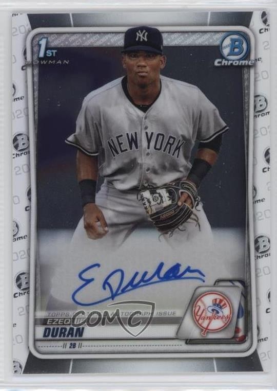 2020 Bowman Chrome Prospects Auto Ezequiel Duran #CPA-ED Auto 13c1