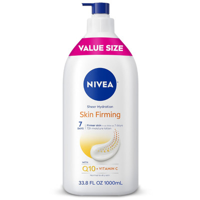 Nivea Sheer Hydration Firming Lotion Q10+VC 33.8oz Pump