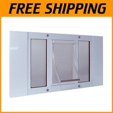 Aluminum Sash Window Pet Door, Large Flap, Adjustable Width