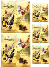 5 Pack Anthon Berg Liquor Filled Dark Chocolate Liqueur Bottles 64 CT 2.2LB Each