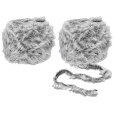70yds Faux Fur Yarn, 2 Skeins Fuzzy Yarn Crochet Fluffy Yarn Soft, Black White