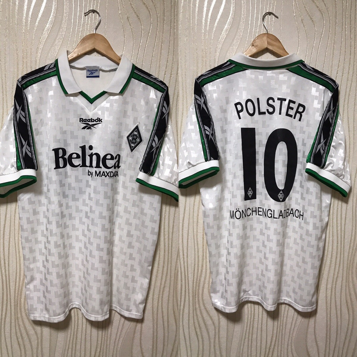 Moenchengladbach 90s サッカーユニフォーム BORUSSIA MONCHENGLADBACH 1998 1999 HOME FOOTBALL SHIRT
