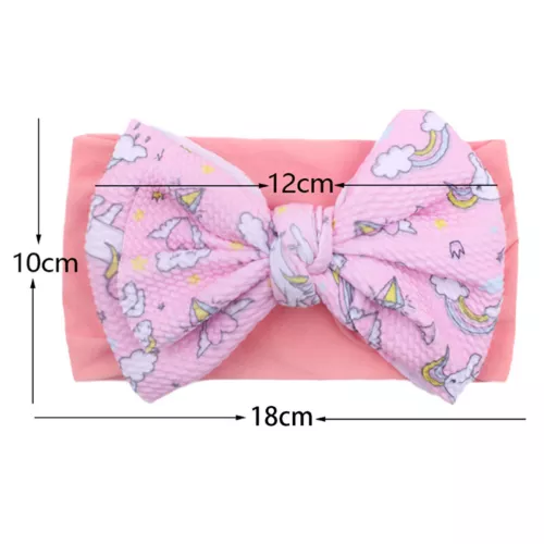 Baby Toddler Girl Kids Rabbit Bow Knot Turban Headband Hair Band Headwrap Turban - Picture 2 of 17