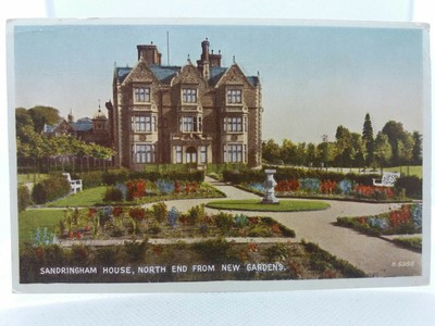 Vintage Postkarte Sandringham House North End aus New Garden Norfolk veröffentlicht 1951