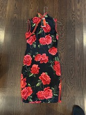 Modern sleeveless floral qipao cheongsam - Shanghai Qinyi Fashion 100 silk XL