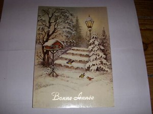 Cp Carte Postale Voeux Bonne Annee Paysage De Neige Ecrite Ebay