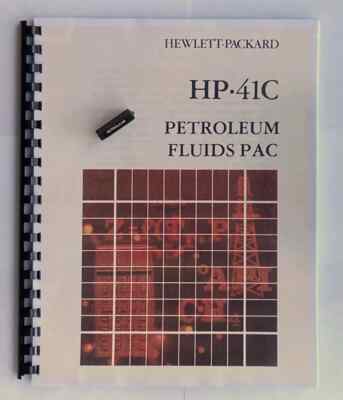 Petroleum Fluids Pac for Hewlett Packard HP 41C CV CX Calculator