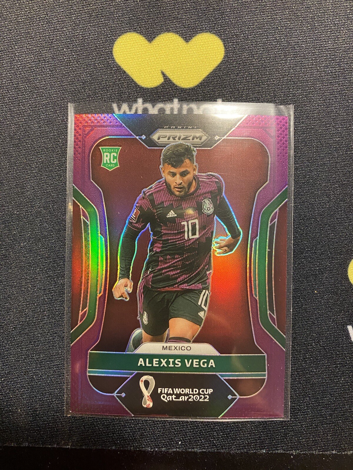 Alexis Vega 2022 Panini Prizm World Cup Purple Prizm /199 Mexico Rookie RC #142