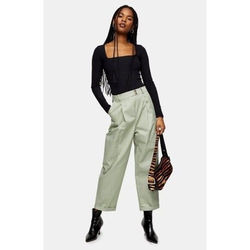 NEW Topshop Charley Chino Cuffed High 