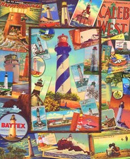 Lighthouse Beach Ocean Island Scenes Cotton Fabric Springs CP71577 36"X44" Panel