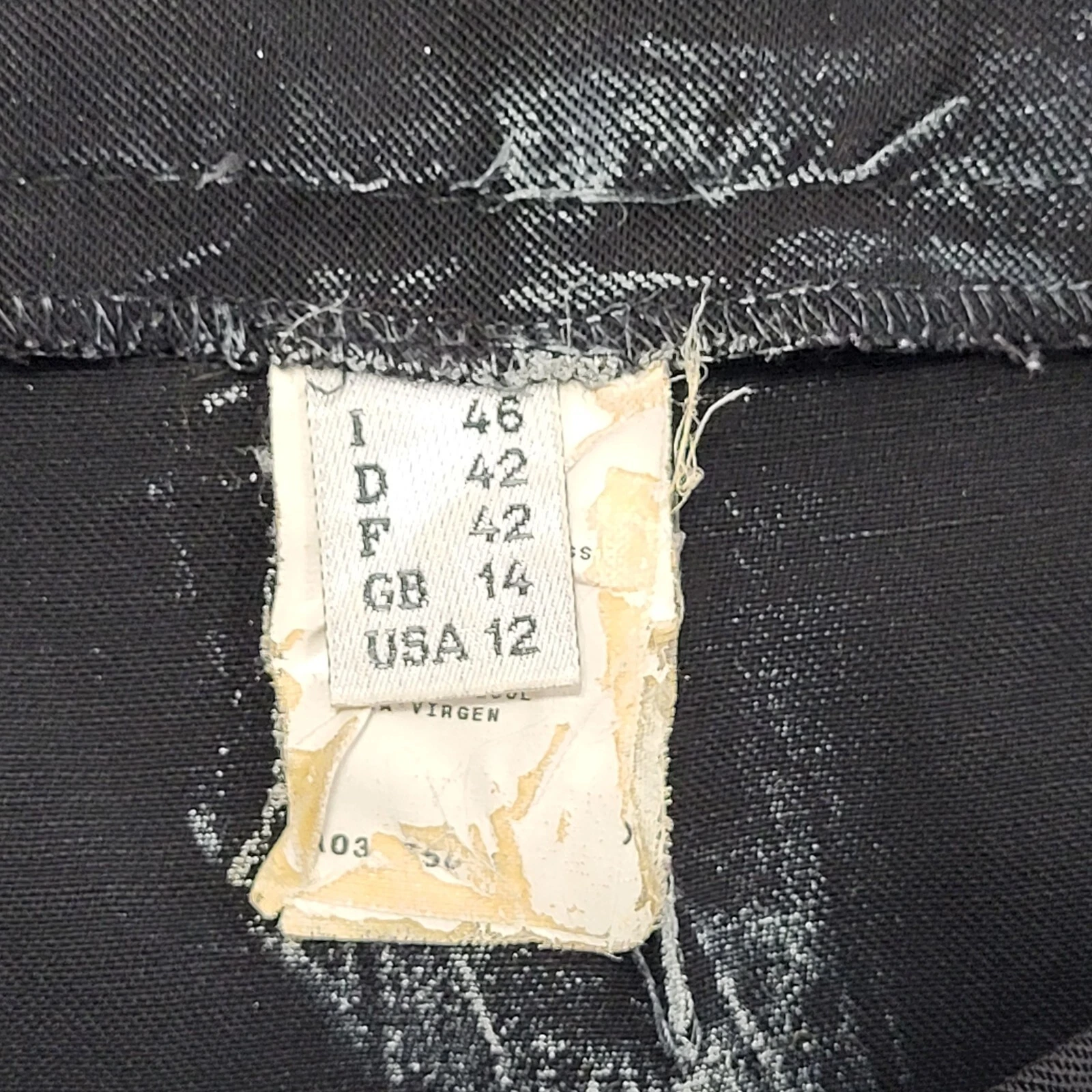 Moschino pantaloni conici neri donna taglia UK 12 14 W30 32 L29