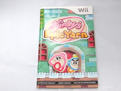 Kirby's Epic Yarn for Wii Instruction Manual Booklet ONLY!!