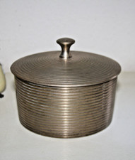 Vintage, ArtDeko Tischdose, Silber o. Punze, Handarbeit, 500 g. &Oslash; u. 12 o. 14 cm
